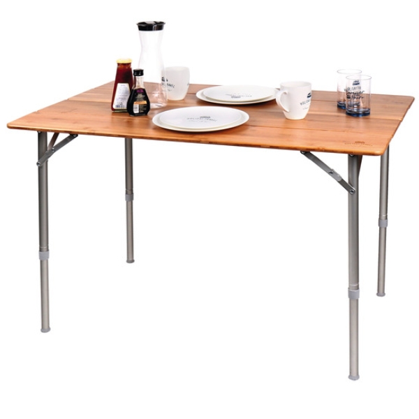 Holiday Travel Campingtisch, 80x60cm, Bambus