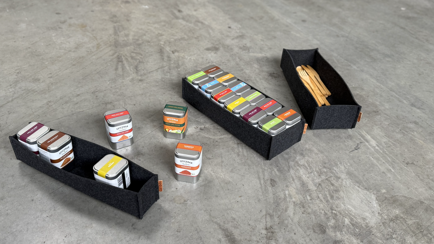 Calibox Filztaschen Gewürz / Besteck